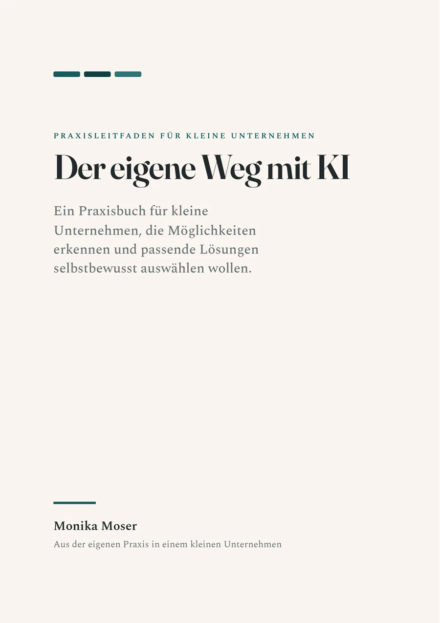 Cover des Praxisbuchs „Der eigene Weg mit KI“