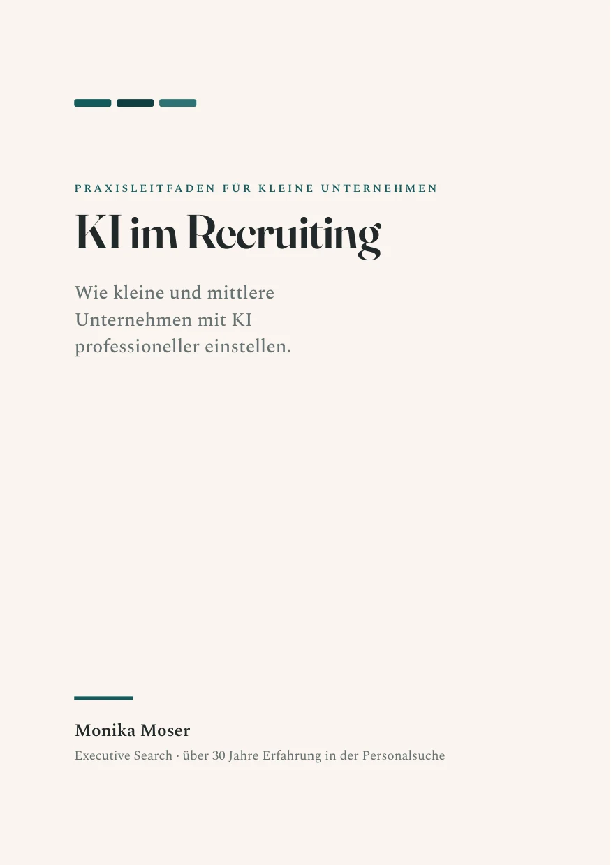 Cover des Praxisbuchs „KI im Recruiting“