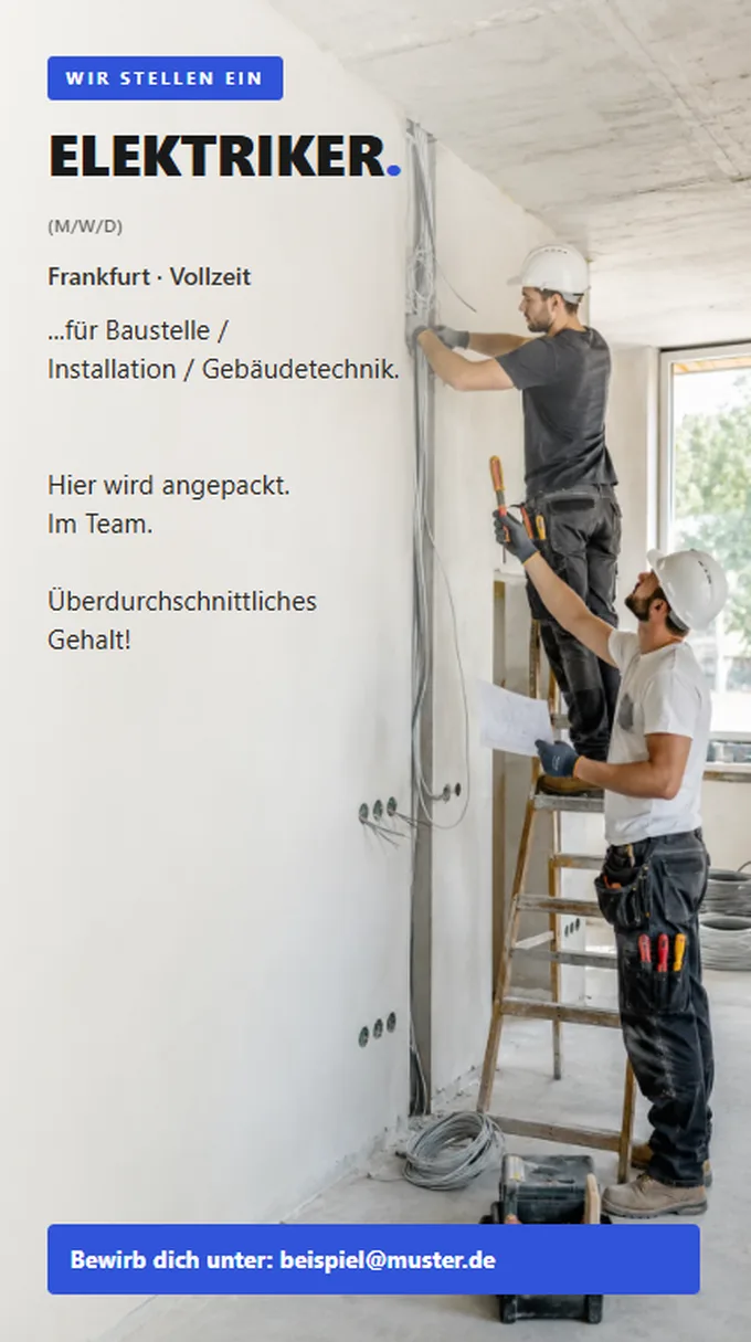 Elektriker, ruhige Variante