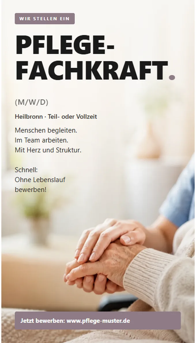 Pflegekraft, ruhige Variante