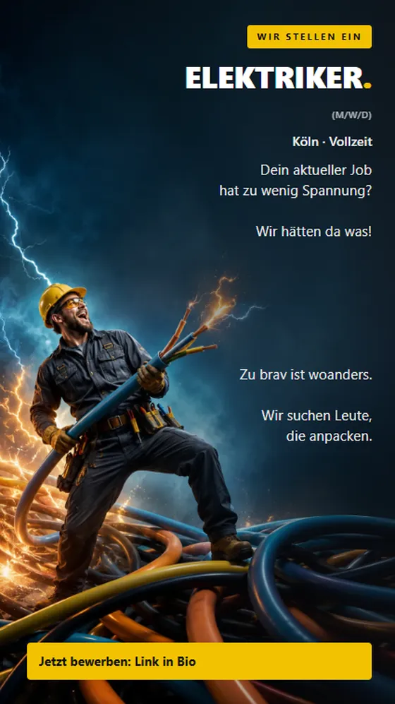 Beispiel-Anzeige Elektriker