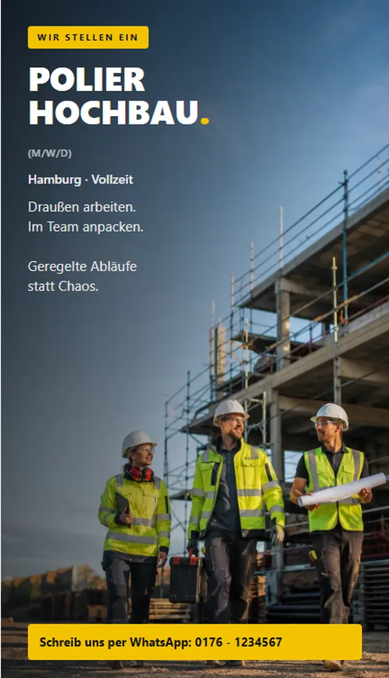 Beispiel-Anzeige Polier Hochbau