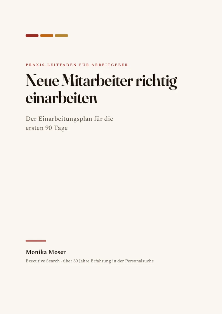 Cover des Leitfadens „Neue Mitarbeiter richtig einarbeiten“