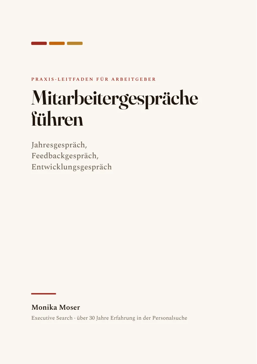 Cover des Leitfadens „Mitarbeitergespräche führen“
