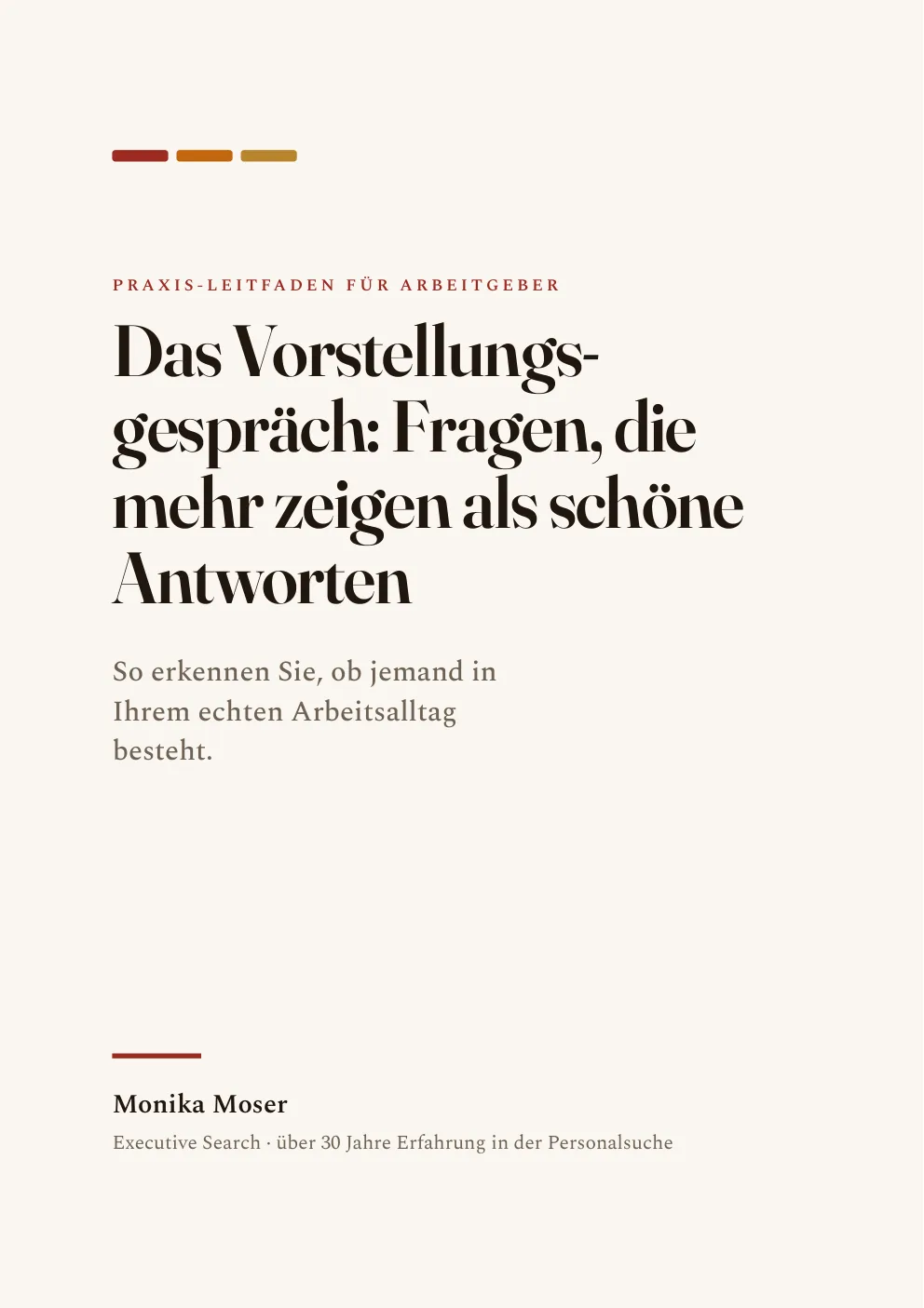 Cover des Leitfadens „Das Vorstellungsgespräch“